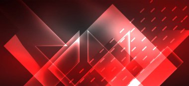 Arkaplanda parlak çizgiler ve geometrik şekiller var. Yapay zeka teknolojisi, engelleme zinciri, dijital, iletişim, 5G, bilim konsepti için karanlık duvar kağıdındaki ışıklar