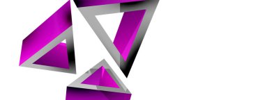 3d üçgen soyut arkaplan. Temel şekil teknolojisi ya da iş konsepti bileşimi. Duvar kağıdı, afiş, arkaplan veya iniş için moda tekno iş şablonu