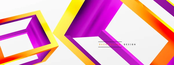 Cube Shapes Vector Geometric Background Trendy Techno Business Template Wallpaper — Vettoriale Stock