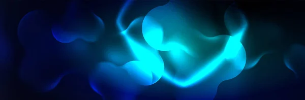 Λαμπερά Φώτα Νέον Αφηρημένα Σχήματα Σύνθεση Μαγική Ενέργεια Πρότυπο Ταπετσαρίας — Διανυσματικό Αρχείο