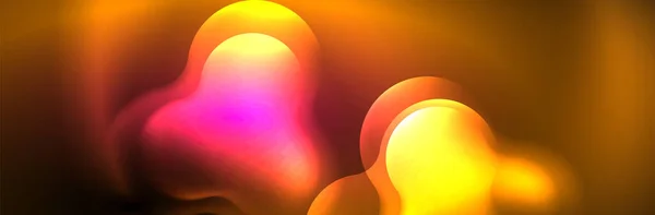 Magic Neon Glowing Lights Abstract Background Wallpaper Design Vector Illustration — Stock vektor