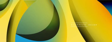 Yaratıcı geometrik duvar kağıdı. Asgari soyut arkaplan. Duvar kağıdı arkaplanı veya iniş sayfası için daire ve dalga kompozisyon vektör çizimi