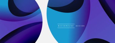 Yaratıcı geometrik duvar kağıdı. Asgari soyut arkaplan. Duvar kağıdı arkaplanı veya iniş sayfası için daire ve dalga kompozisyon vektör çizimi