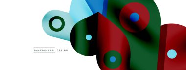 Minimum geometrik duvar kağıdı. Yaratıcı soyut arka plan. Duvar kağıdı arkaplanı ya da iniş sayfası için basit çizgiler ve daire kompozisyon vektör illüstrasyonu