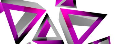 3d üçgen soyut arkaplan. Temel şekil teknolojisi ya da iş konsepti bileşimi. Duvar kağıdı, afiş, arkaplan veya iniş için moda tekno iş şablonu