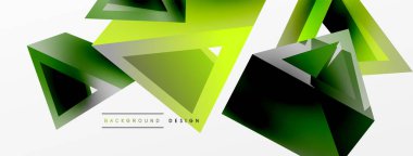 3d üçgen soyut arkaplan. Temel şekil teknolojisi ya da iş konsepti bileşimi. Duvar kağıdı, afiş, arkaplan veya iniş için moda tekno iş şablonu