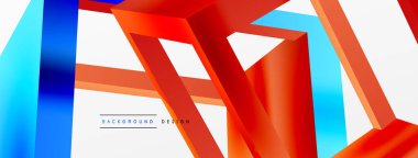 3 boyutlu küp vektör geometrik arkaplanı şekillendirir. Duvar kağıdı, afiş, arkaplan veya iniş için moda tekno iş şablonu