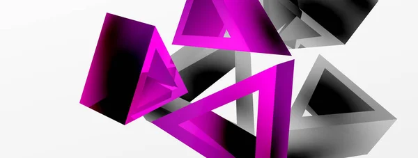 Triangle Abstract Background Basic Shape Technology Business Concept Composition Trendy — Stock vektor
