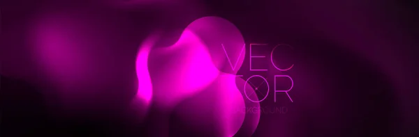 Magic Neon Glowing Lights Abstract Background Wallpaper Design Vector Illustration - Stok Vektor