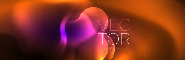 Magic Neon Glowing Lights Abstract Background Wallpaper Design Vector Illustration — Stockvektor
