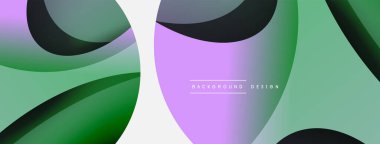 Yaratıcı geometrik duvar kağıdı. Asgari soyut arkaplan. Duvar kağıdı arkaplanı veya iniş sayfası için daire ve dalga kompozisyon vektör çizimi