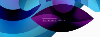 Renkli geometrik şekilli soyut arkaplan. Yuvarlak şekilli, daire ve çizgilerle çok güzel bir arka plan. Geometrik tasarım. Vektör illüstrasyonu