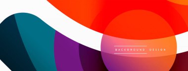 Yaratıcı geometrik duvar kağıdı. Asgari soyut arkaplan. Duvar kağıdı arkaplanı veya iniş sayfası için daire dalga ve yuvarlak şekiller kompozisyon vektör çizimi