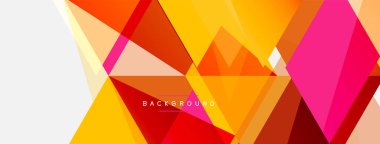 Mozaik üçgenler geometrik arkaplan. Tekno veya iş konsepti, duvar kağıdı, afiş, arkaplan, iniş sayfası deseni