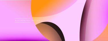 Yaratıcı geometrik duvar kağıdı. Asgari soyut arkaplan. Duvar kağıdı arkaplanı veya iniş sayfası için daire ve dalga kompozisyon vektör çizimi