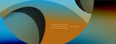 Yaratıcı geometrik duvar kağıdı. Asgari soyut arkaplan. Duvar kağıdı arkaplanı veya iniş sayfası için daire ve dalga kompozisyon vektör çizimi