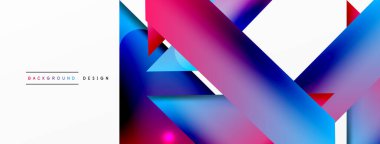 Dinamik 3d geometrik soyut arkaplan. Üçgenler ve diğer basit formlar. Duvar Kağıdı, Sancak, Arkaplan, Kart, Kitap İllüstrasyonu, İniş Sayfası