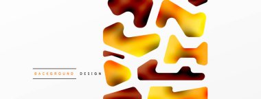 Renkli parlak soyut şekiller kompozisyonu. Duvar kağıdı, afiş, arkaplan, kart, kitap illüstrasyonu, iniş sayfası için dijital ağ geleceksel şablonu