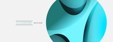 Yaratıcı geometrik duvar kağıdı. Asgari soyut arkaplan. Duvar kağıdı arkaplanı veya iniş sayfası için daire ve dalga kompozisyon vektör çizimi