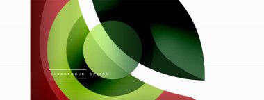 Renkli geometrik şekilli soyut arkaplan. Yuvarlak şekilli, daire ve çizgilerle çok güzel bir arka plan. Geometrik tasarım. Vektör illüstrasyonu