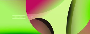 Yaratıcı geometrik duvar kağıdı. Asgari soyut arkaplan. Duvar kağıdı arkaplanı veya iniş sayfası için daire ve dalga kompozisyon vektör çizimi