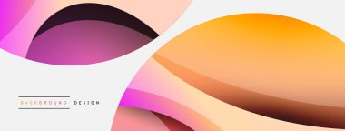 Yaratıcı geometrik duvar kağıdı. Asgari soyut arkaplan. Duvar kağıdı arkaplanı veya iniş sayfası için daire ve dalga kompozisyon vektör çizimi