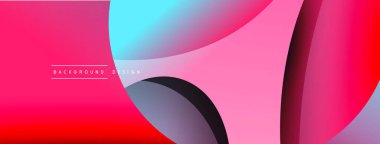 Yaratıcı geometrik duvar kağıdı. Asgari soyut arkaplan. Duvar kağıdı arkaplanı veya iniş sayfası için daire ve dalga kompozisyon vektör çizimi