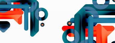 Yaratıcı geometrik duvar kağıdı. Asgari çizgiler ve daireler. Duvar kağıdı, afiş, arkaplan veya iniş için moda tekno iş şablonu