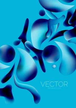 Fluid shapes vertical wallpaper background. Vector illustration for banner background or landing page