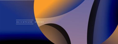 Yaratıcı geometrik duvar kağıdı. Asgari soyut arkaplan. Duvar kağıdı arkaplanı veya iniş sayfası için daire ve dalga kompozisyon vektör çizimi