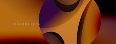 Yaratıcı geometrik duvar kağıdı. Asgari soyut arkaplan. Duvar kağıdı arkaplanı veya iniş sayfası için daire ve dalga kompozisyon vektör çizimi