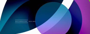 Yaratıcı geometrik duvar kağıdı. Asgari soyut arkaplan. Duvar kağıdı arkaplanı veya iniş sayfası için daire dalga ve yuvarlak şekiller kompozisyon vektör çizimi