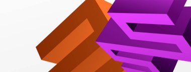 3d line geometric creative abstract background. Trendy techno business template for wallpaper, banner, background or landing