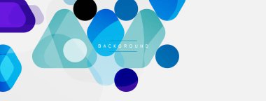 Soyut yuvarlak geometrik şekiller ve daireler. Duvar kağıdı, afiş, arkaplan veya iniş için moda tekno iş şablonu