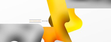 Renkli parlak soyut şekiller kompozisyonu. Duvar kağıdı, afiş, arkaplan, kart, kitap illüstrasyonu, iniş sayfası için dijital ağ geleceksel şablonu