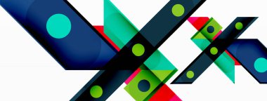 Parlak renkli düz çizgiler geometrik soyut arkaplan. Duvar kağıdı, afiş, arkaplan ya da iniş için üst üste binen çizgiler