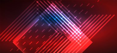 Arka plan duvar kağıtları, parlak çizgiler ve geometrik şekiller. Yapay Zeka teknolojisi, engelleme zinciri, iletişim, 5G, bilim, iş ve teknoloji konsepti için koyu duvar kağıdı