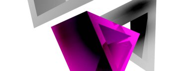 3d üçgen soyut arkaplan. Temel şekil teknolojisi ya da iş konsepti bileşimi. Duvar kağıdı, afiş, arkaplan veya iniş için moda tekno iş şablonu