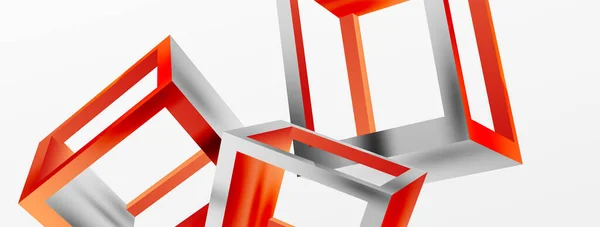 Kubus Vormen Vector Geometrische Achtergrond Trendy Techno Business Template Voor — Stockvector