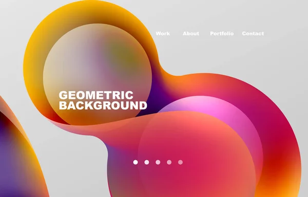 Abstract Liquid Background Your Landing Page Design Web Page Website — Vetor de Stock