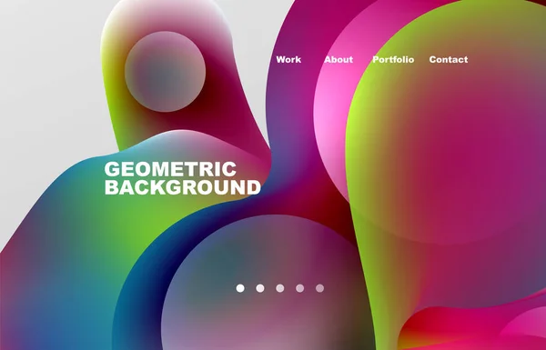 Abstract Liquid Background Your Landing Page Design Web Page Website — Vetor de Stock