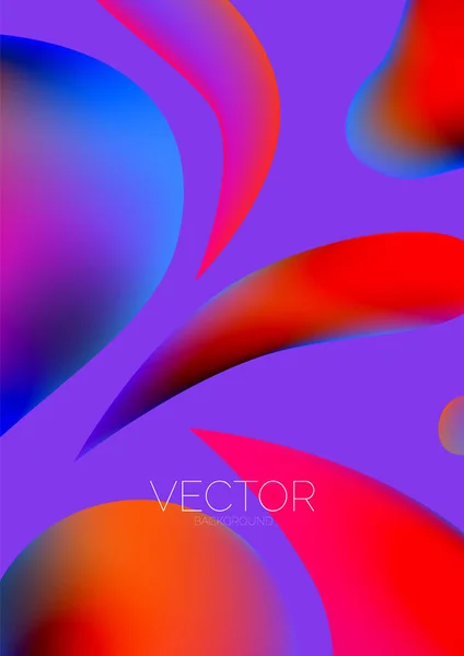 Fluid Water Drop Shape Composition Abstract Background Vector Illustration Banner — Stockvektor