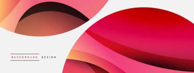 Yaratıcı geometrik duvar kağıdı. Asgari soyut arkaplan. Duvar kağıdı arkaplanı veya iniş sayfası için daire ve dalga kompozisyon vektör çizimi