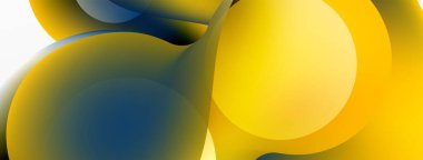 Fluid abstract background. Liquid color gradients composition. Round shapes and circle flowing design for wallpaper, banner, background or landing