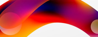 Fluid abstract background, round shapes and circle flowing design for wallpaper, banner, background or landing