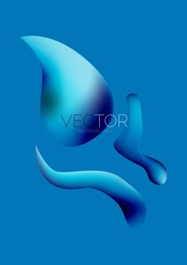 Fluid water drop shape composition abstract background. Vector illustration for banner background or landing page