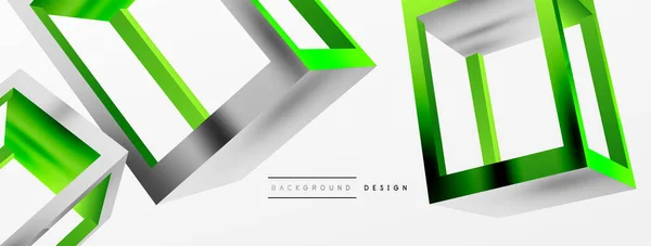 Cube Shapes Vector Geometric Background Trendy Techno Business Template Wallpaper — Image vectorielle