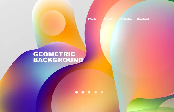 Abstract Liquid Background Your Landing Page Design Web Page Website — Vetor de Stock