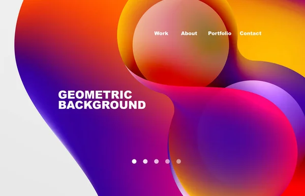 Abstract Liquid Background Your Landing Page Design Web Page Website — Archivo Imágenes Vectoriales