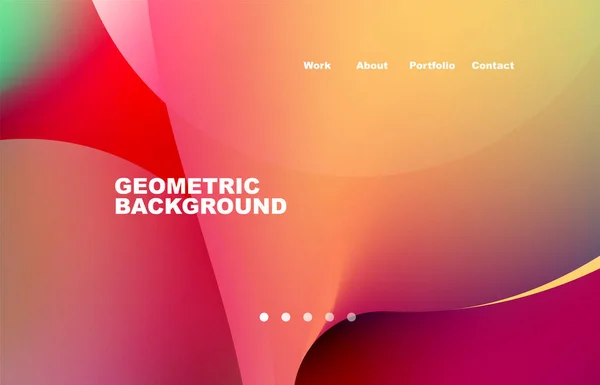 Abstract Liquid Background Your Landing Page Design Web Page Website — Vector de stock